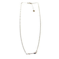 Thumbnail for Espectacular collar extensible de plata de ley, con una flecha de plata 925 y circonitas blancas. Este collar es una pieza ideal y combinable con tu look favorito.