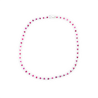 Thumbnail for Espectacular collar corto de plata de ley y piedras naturales rosas. Este collar es una pieza ideal y llena de energía para que la combines con tu look preferido.